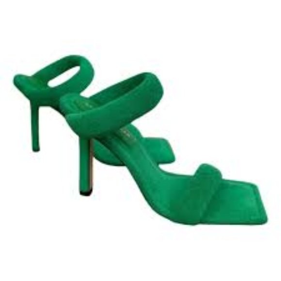 NWT:  Good American Terry Slip-On High Heels-Green, Size 10 - Picture 1 of 8
